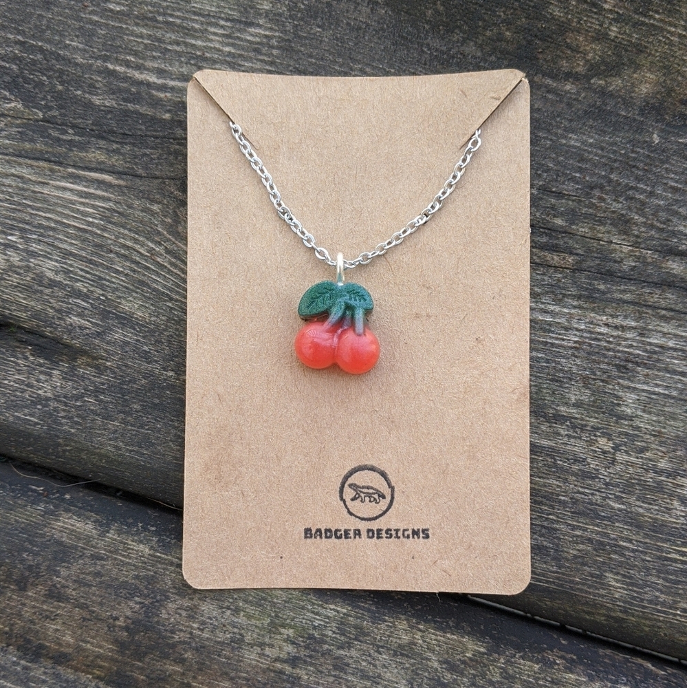 Handcrafted Cherry Necklace